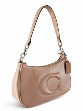 Coach Mira Shoulder Bag with Oversized C Logo – Chalk/Beige Leather – Crossbody